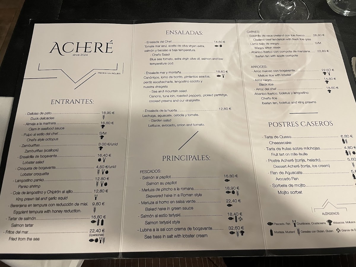 Menu - Acheré Restaurante photo 2